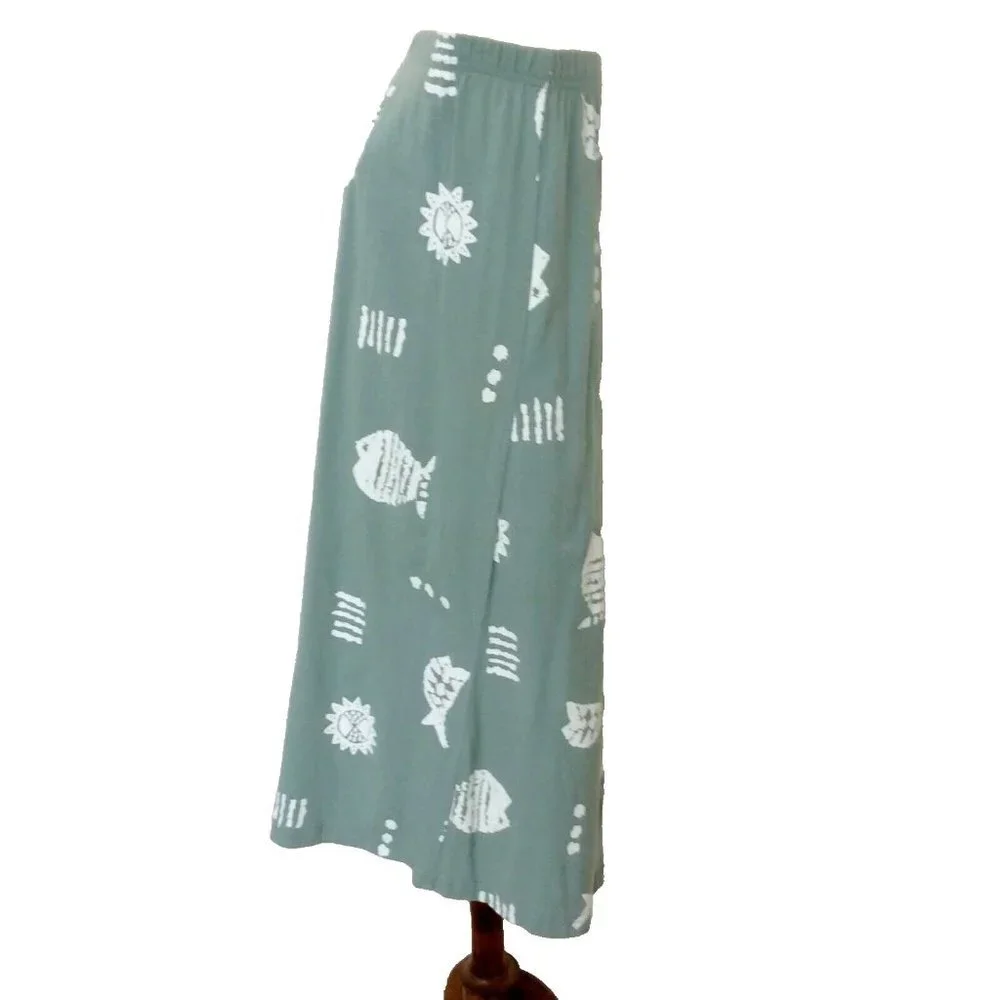 Easy Apparel Seafoam Green Medium Beachy Maxi Skirt & Jacket